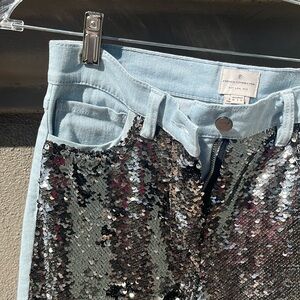 French Connection sequin skinny leg jeans
